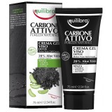 Equilibra Crema Gel Viso Detox - 75ml - Aloe Vera - Carbone Attivo