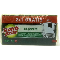 Scotch-brite Spugne Con Abrasivo 3pz - Confezione Tris