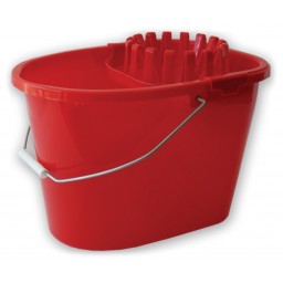 La Dupla Secchio Ovale Per Mocio Con Strizzatore E Manico In Plastica - 14l