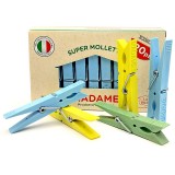 Madame La Dupla 20 Pinze Stendi Bucato In Plastica Colorate - Made In Italy