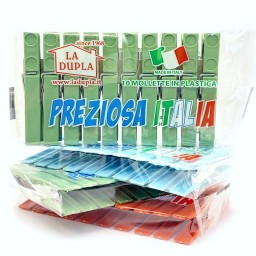 Preziosa La Dupla 10 Pinze Stendi Bucato In Plastica - Made In Italy