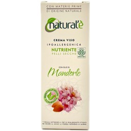 Natural'e' Crema Viso Ipoallergenica Nutriente - 75ml - Olio Di Mandorle