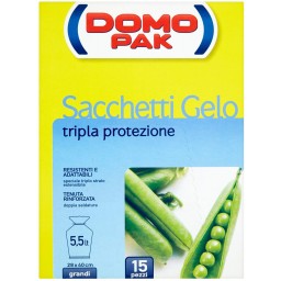 Domopak 15 Sacchi Gelo Grandi - 28x40cm - Per Frigo O Congelatore