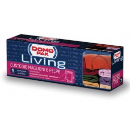 Domopak Living Custodie 43x50cm - 5 Pezzi - Maglioni E Felpe
