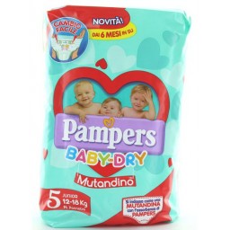 Pampers Baby Dry Mutandino - Taglia 5 Junior 12-18kg - 14 Pezzi