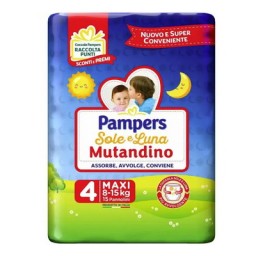 Pampers Sole E Luna Mutandino - 18 Pannolini Taglia 4 Maxi 7-18 Kg