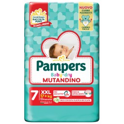 Pampers Baby Dry Mutandino - Taglia 7 Xx Large Xxl 17+kg - 13 Pezzi