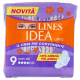 Lines Idea Ultra Assorbenti - 9 Pezzi - Con Ali