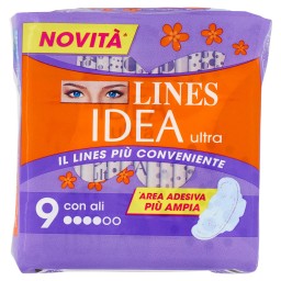 Lines Idea Ultra Assorbenti - 9 Pezzi - Con Ali