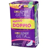 Lines Seta Ultra Assorbenti - Pacco Doppio - 18 Pezzi - Lungo Con Ali
