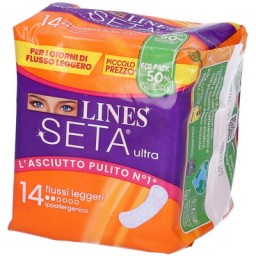 Lines Seta Ultra Assorbenti - 14 Pezzi - Flussi Leggeri - Anatomici