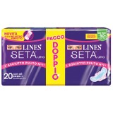 Lines Seta Ultra Assorbenti - Pacco Doppio - 20 Pezzi - Anatomico Con Ali