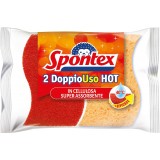 Spontex Doppiouso Hot 2 Spugne Con Abrasivo In Cellulosa Super Assorbente