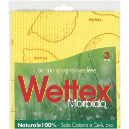 Vileda Wettex 3 Pannispugna Morbidi - 100% Naturale Cotone E Cellulosa