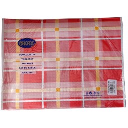 250 Tovagliette Da Tavola In Carta - 30x40cm - Scozzese