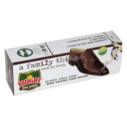 Bright Lucido Per Scarpe In Crema Tubo 50ml - Testa Di Moro - Marrone Scuro