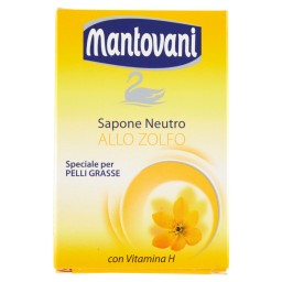 Mantovani Sapone Solido - 100 Grammi - Neutro Allo Zolfo Pelli Grasse Vit. H