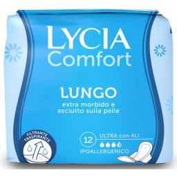 Lycia Assorbenti Ultra Maxi Comfort - 12 Pezzi - Lungo Con Ali