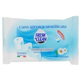 Fresh&clean Carta Igienica Umidificata - 12 Salviettine Gettabili Nel Wc
