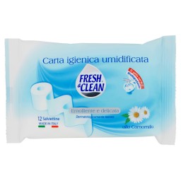 Fresh&clean Carta Igienica Umidificata - 12 Salviettine Gettabili Nel Wc