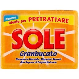 Sole Sapone Da Bucato - 2 Pezzi - 500g - Giallo - Classico