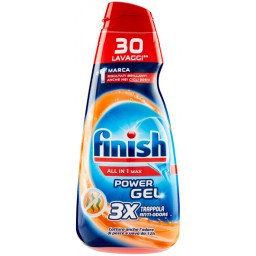 Finish Power Gel Detersivo Lavastoviglie - 600ml 30 Lavaggi - Anti-odore