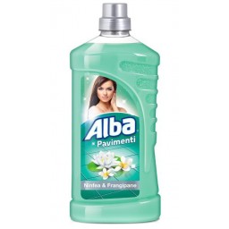Alba Pavimenti Detergente Liquido - 1 Litro - Ninfea & Frangipane