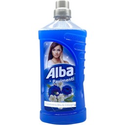Alba Pavimenti Detergente Liquido - 1 Litro - Papavero Blu & Ciliegio