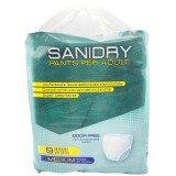 Sanidry Pannoloni Mutandina Per Incontinenti - 9 Pezzi - Taglia M Medium