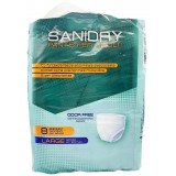 Sanidry Pannoloni Mutandina Per Incontinenti - 8 Pezzi - Taglia L Large