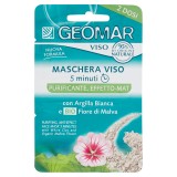Geomar Maschera Viso - 2 X 7.5ml - Purificante Effetto Mat - Argilla E Malva
