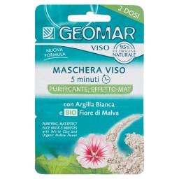 Geomar Maschera Viso - 2 X 7.5ml - Purificante Effetto Mat - Argilla E Malva