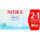 Nidra Sapone Solido - 3 Pezzi Da 90 Grammi - Idratante - Proteine Del Latte
