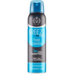 Breeze Deodorante Spray - 150ml - Men Fresh Protection - 48h - Zero Macchie