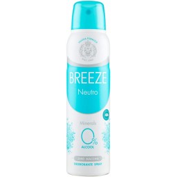 Breeze Deodorante Spray - 150ml - Neutro Minerals - 0% Alcool - Zero Macchie