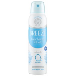 Breeze Deodorante Spray - 150ml - Freschezza Talcata - Zero Macchie