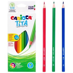 Carioca Tita Colori A Matita - 12 Pastelli - Colori Brillanti