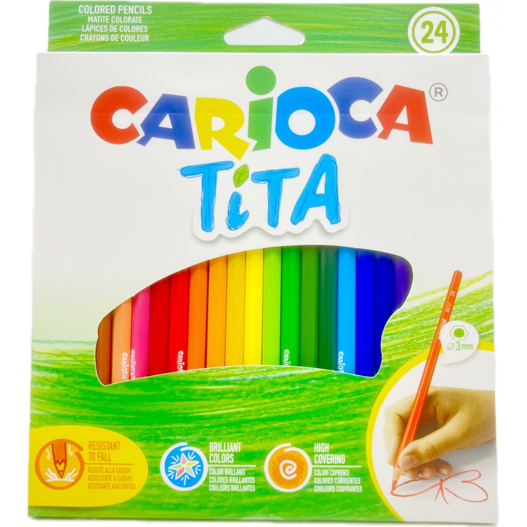 Matite Bicolore CARIOCA - 24 Pezzi Con 48 Colori Lavabili Per Bambini - Foto 11