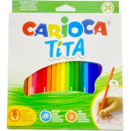 Carioca Tita Colori A Matita - 24 Pastelli - Colori Brillanti