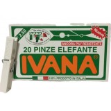 Ivana Pinze Stendi Bucato In Plastica Extra Resistenti - 20 Pezzi - Elefante