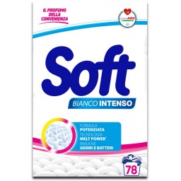 Soft Detersivo Lavatrice In Polvere Fusto 105 Misurini - Bianco Intenso
