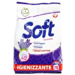 Soft Detersivo Lavatrice In Polvere Busta 78 Misurini 3.9kg - Lavanda