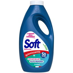 Soft Detersivo Lavatrice Liquido 50 Lavaggi - 2250ml - Igienizzante