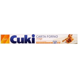 Cuki Carta Forno 25 Fogli 33x38cm - Pretagliati Per Adattarsi Alle Teglie