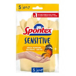 Spontex Guanti In Gomma Multiuso - Effetto Seta - Taglia S Piccola 6.5