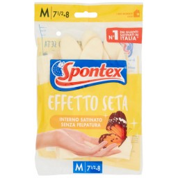 Spontex Guanti In Gomma Multiuso - Effetto Seta - Taglia M Media 7.5