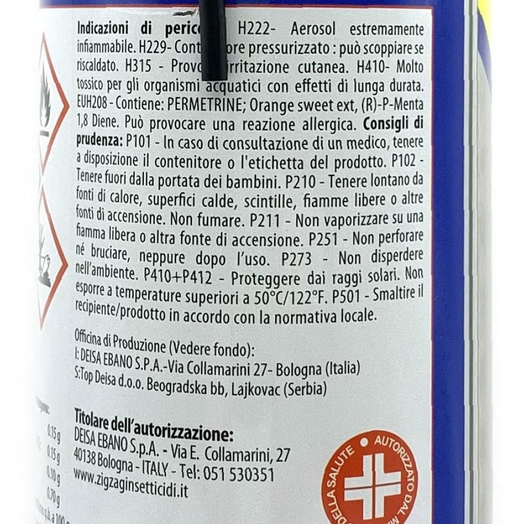 ZIG ZAG Insetticida Blattacida - 600 Ml, Effetto Residuale, Cannula Di Sicurezza