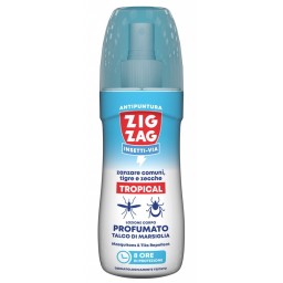 Zig Zag Insetti-via Tropical Antizanzare E Zecche Vapo 100ml Talco Marsiglia