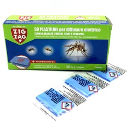 Zig Zag 30 Piastrine Per Diffusore Elettrico - Zanzare Comuni Tigre Tropical