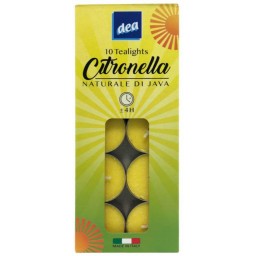 Dea Tealights - 10 Candele Alla Citronella - Allontanano Le Zanzare